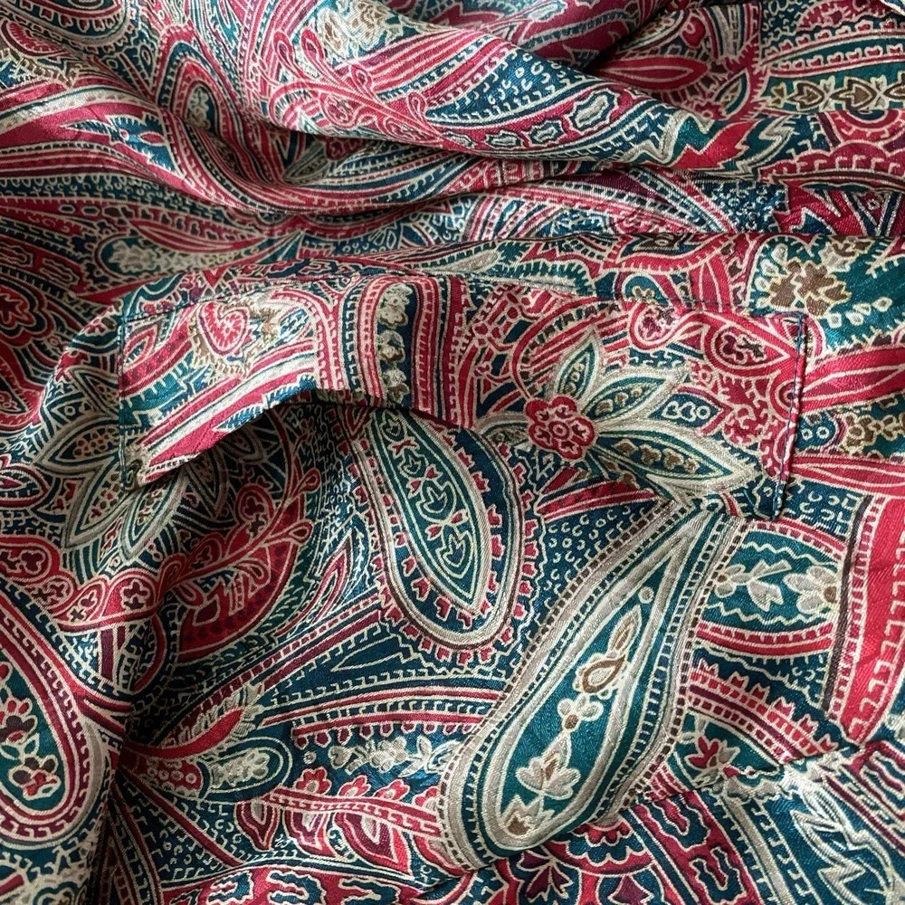 Vintage Victoria's Secret Womens Paisley Kimono‎ Robe Satin Size O/S Boho Chic